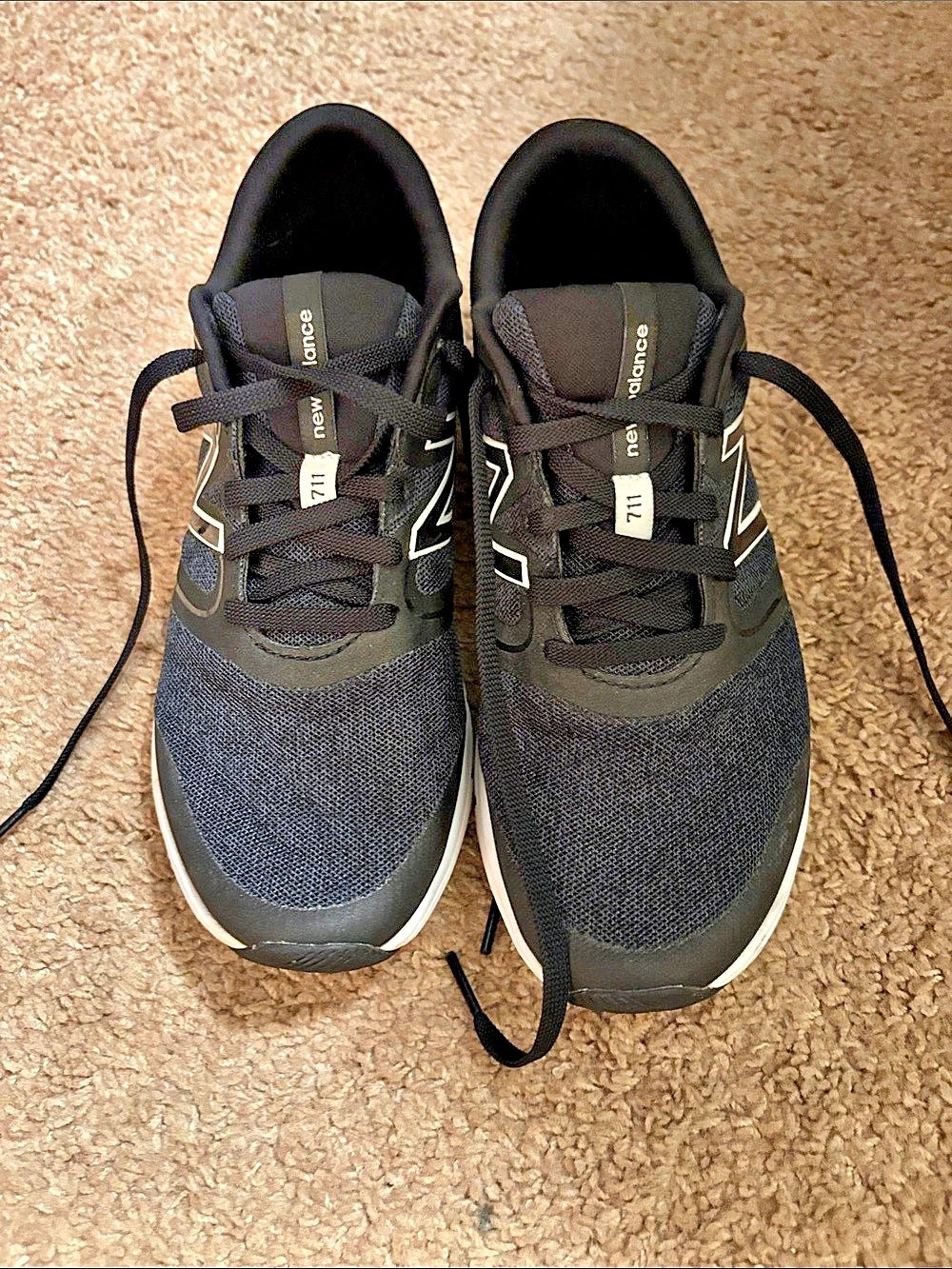 New Balance 711 V2 Cush+ Training Shoes Black & White